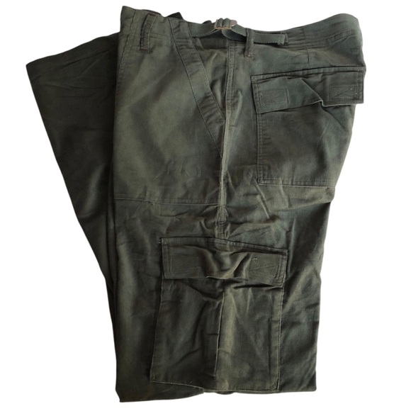 Sanctuary Corduroy Cargo Pants Green NWT - Picture 12 of 15